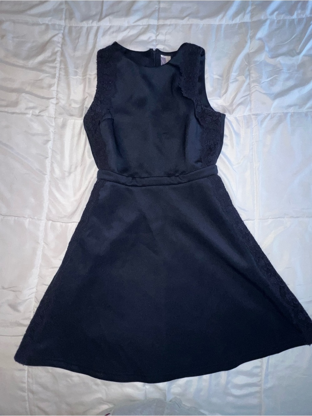 Alya Navy Sleeveless A-Line Mini Dress